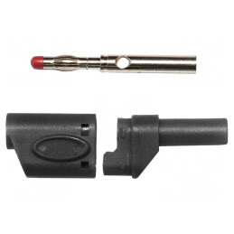 Mufă Banană 4mm 45A 600VAC Neagră Cupru Beriliu | Electronic-mag.ro | Componente Electronice