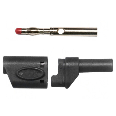 Mufă Banană 4mm 45A 600VAC Neagră Cupru Beriliu | Electronic-mag.ro | Componente Electronice