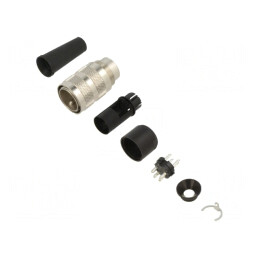 Mufă Tată M16 Lipire pe Cablu PIN 4 6A 150V Drept | Electronic-mag.ro | Componente Electronice