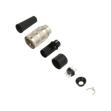Mufă Tată M16 Lipire pe Cablu PIN 4 6A 150V Drept | Electronic-mag.ro | Componente Electronice
