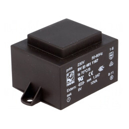 Transformator încapsulat 10VA 230V 9V PCB BVEI | Electronic-mag.ro | Componente Electronice