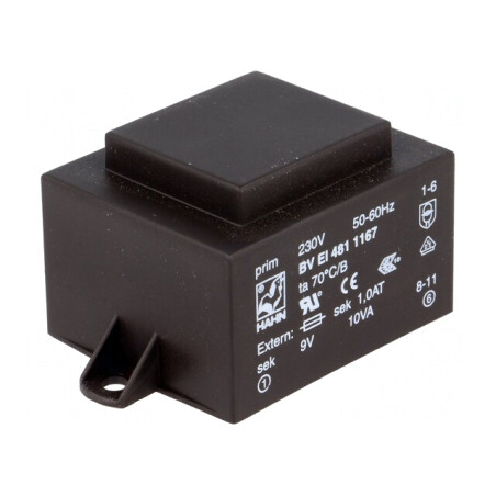 Transformator încapsulat 10VA 230V 9V PCB BVEI | Electronic-mag.ro | Componente Electronice