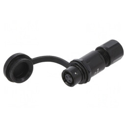 Mufă SA6 Mamă 3 PIN IP67 Lipire pe Cablu 3A 30V | Electronic-mag.ro | Componente Electronice