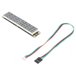 Afișaj LED Verde 8 Caractere I2C 5VDC | Electronic-mag.ro | Componente Electronice