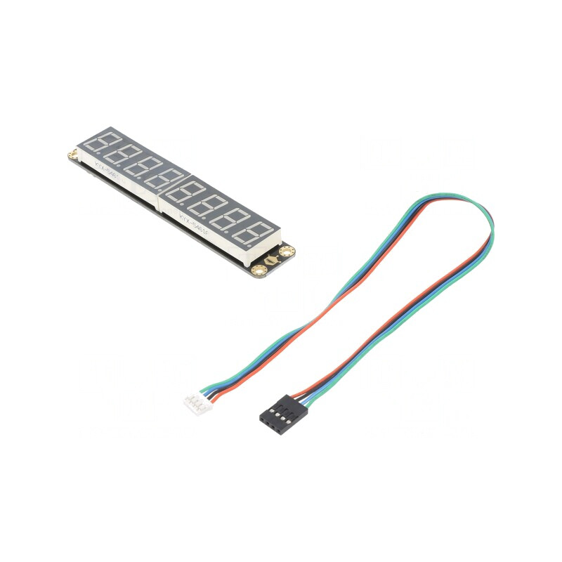Afișaj LED Verde 8 Caractere I2C 5VDC | Electronic-mag.ro | Componente Electronice