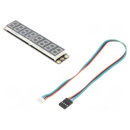 Afișaj LED Verde 8 Caractere I2C 5VDC | Electronic-mag.ro | Componente Electronice