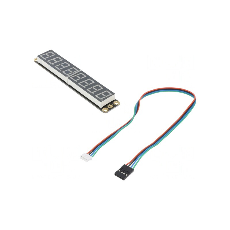 Afișaj LED 8 Caractere Roșu 117x22mm 5V I2C | Electronic-mag.ro | Componente Electronice