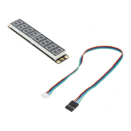 Afișaj LED 8 Caractere Roșu 117x22mm 5V I2C | Electronic-mag.ro | Componente Electronice