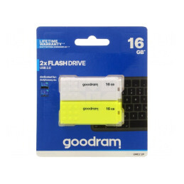 Pendrive USB 2.0 16GB Alb/Galben | Electronic-mag.ro | Componente Electronice