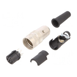 Conector M16 680 7 pini neecranaţi argintat 5A IP40 | Electronic-mag.ro | Componente Electronice