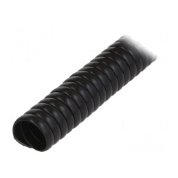 Înfășurare Spirală PVC Neagră 1m Ø 20mm