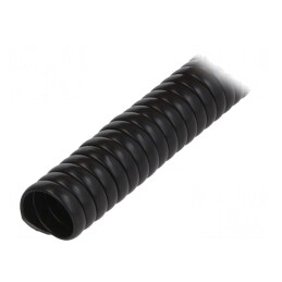 Înfășurare Spirală PVC Neagră 1m Ø 20mm | Electronic-mag.ro | Componente Electronice