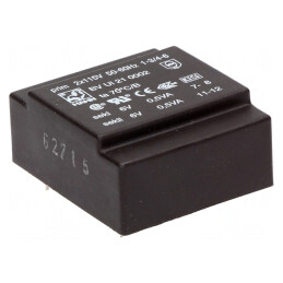 Transformator încapsulat 1VA 115V 6V PCB | Electronic-mag.ro | Componente Electronice