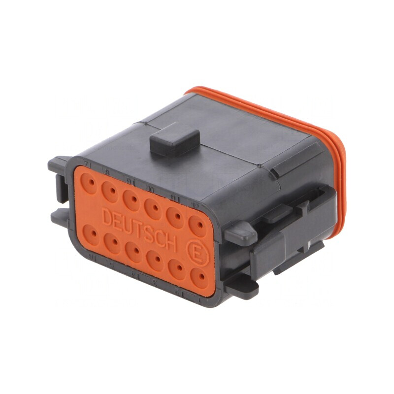 Conector cablu-cablu DT mamă 12 pini negru | Electronic-mag.ro | Componente Electronice