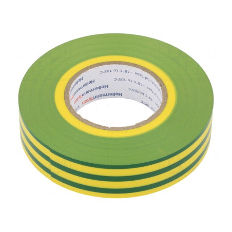 Bandă electroizolantă galben-verde 19mm x 20m | Electronic-mag.ro | Componente Electronice