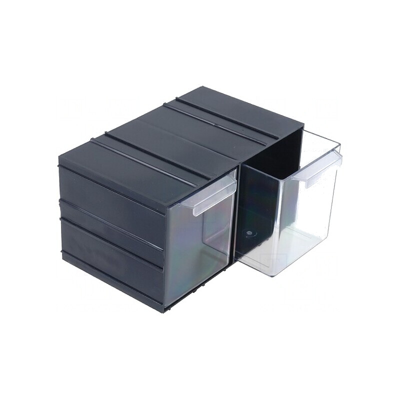 Set Sertare Polistiren Transparent Negru 230x142mm | Electronic-mag.ro | Componente Electronice