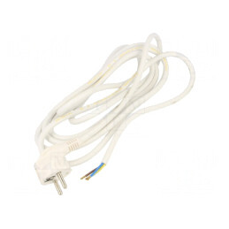 Cablu electric PVC 3x1.5mm2 cu ştecăr unghiular CEE 7/7 E/F