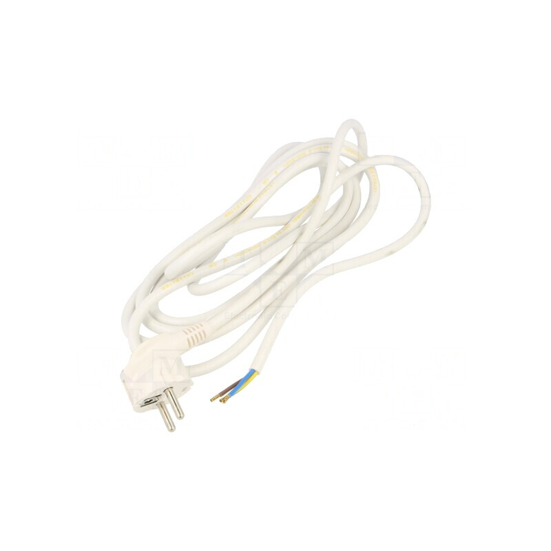 Cablu electric PVC 3x1.5mm2 cu ştecăr unghiular CEE 7/7 E/F | Electronic-mag.ro | Componente Electronice