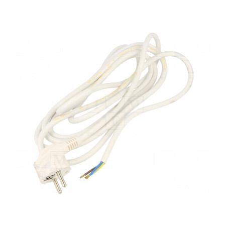 Cablu electric PVC 3x1.5mm2 cu ştecăr unghiular CEE 7/7 E/F | Electronic-mag.ro | Componente Electronice