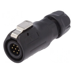 Conector Circular Mufă 12mm 7-Pin Aurit 3A | Electronic-mag.ro | Componente Electronice
