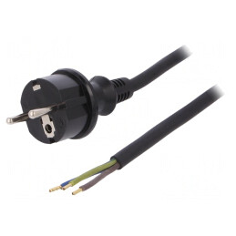 Cablu Alimentare 3x1,5mm2 SCHUKO Cu Mufă Guma | Electronic-mag.ro | Componente Electronice