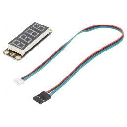 LED Afișaj 4 Cifre Roșu 67x22mm 5VDC I2C Gravity | Electronic-mag.ro | Componente Electronice