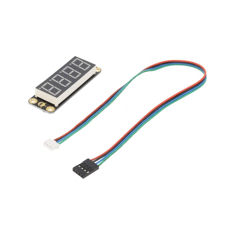 LED Afișaj 4 Cifre Roșu 67x22mm 5VDC I2C Gravity | Electronic-mag.ro | Componente Electronice