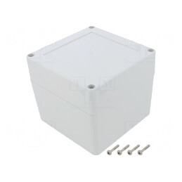 Carcasă universală cu bucșă din alamă 105x105x90mm | Electronic-mag.ro | Componente Electronice