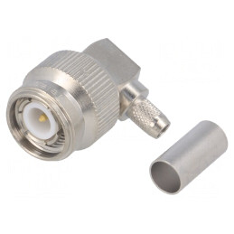 Mufă TNC tată unghi 90° 50Ω cablu RG142 RG223 RG400 | Electronic-mag.ro | Componente Electronice