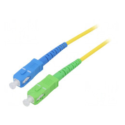 Patch Cord Fibra Optica OS2 SC/APC SC/UPC 20m Galben