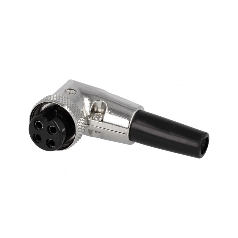 Mufă Microfon Mamă 4 PIN 90° 6mm Pe Cablu