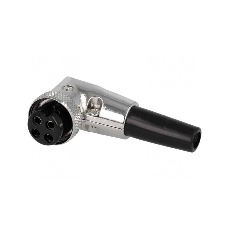 Mufă Microfon Mamă 4 PIN 90° 6mm Pe Cablu | Electronic-mag.ro | Componente Electronice