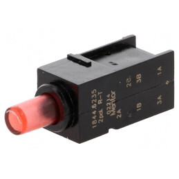 Comutator apăsare DPDT 0.5A 60VAC Roșu | Electronic-mag.ro | Componente Electronice