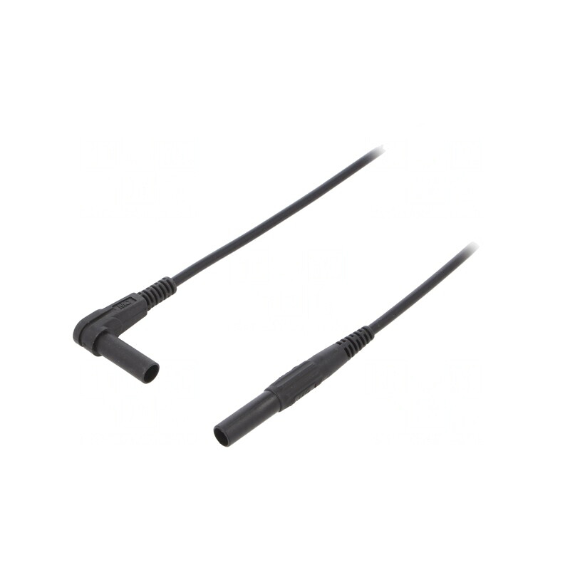 Cablu de măsurare negru 2m placat cu nichel | Electronic-mag.ro | Componente Electronice