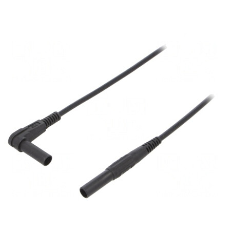 Cablu de măsurare negru 2m placat cu nichel | Electronic-mag.ro | Componente Electronice