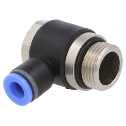 Racord Push-in Unghi Alamă Nichelată PBT 0.95-15bar | Electronic-mag.ro | Componente Electronice