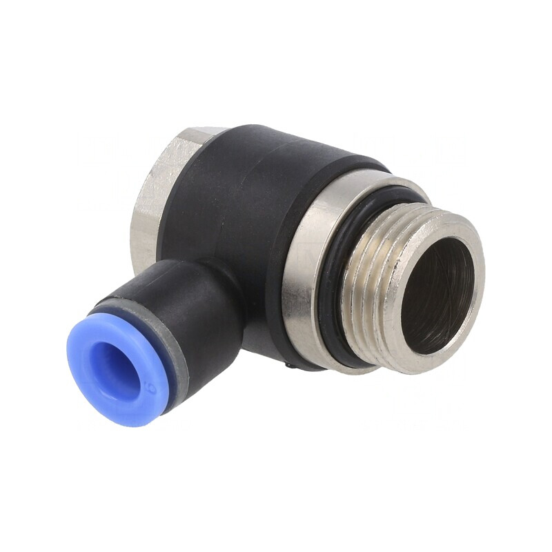 Racord Push-in Unghi Alamă Nichelată PBT 0.95-15bar | Electronic-mag.ro | Componente Electronice