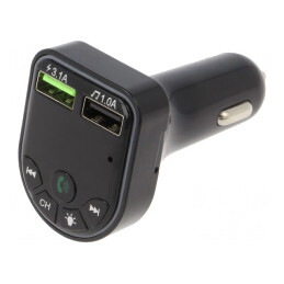 Transmițător FM USB Dual 5V Negru 5m | Electronic-mag.ro | Componente Electronice