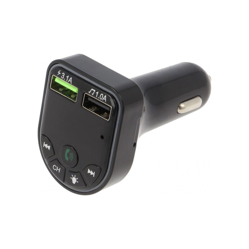 Transmițător FM USB Dual 5V Negru 5m | Electronic-mag.ro | Componente Electronice