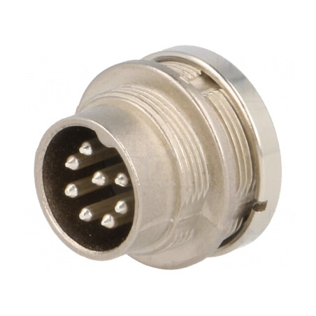 Conector M16 Soclu Tată 8-PIN 5A 100V IP65/IP67 | Electronic-mag.ro | Componente Electronice