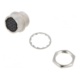 Conector Circular HR10 Push-Pull Soclu 2A Argintat Lipire | Electronic-mag.ro | Componente Electronice