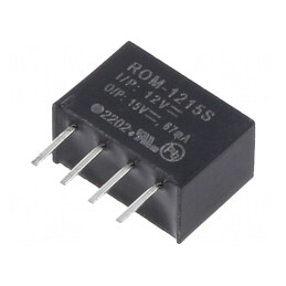 Convertor DC/DC 1W 10.8-13.2V la 15V 67mA | Electronic-mag.ro | Componente Electronice