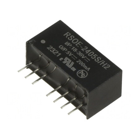 Convertor DC/DC 1W 18-36V la 5V 200mA SIP8 | Electronic-mag.ro | Componente Electronice