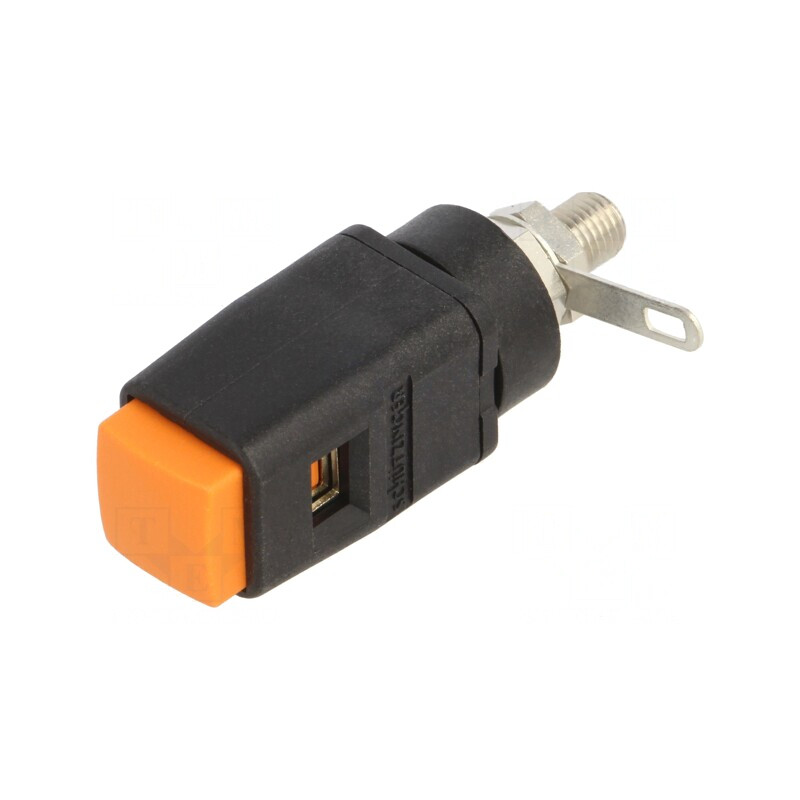 Clemă de laborator portocalie 16A 70VDC | Electronic-mag.ro | Componente Electronice