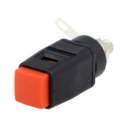 Clemă de laborator roșie 70VDC 16A nichel 33VAC | Electronic-mag.ro | Componente Electronice