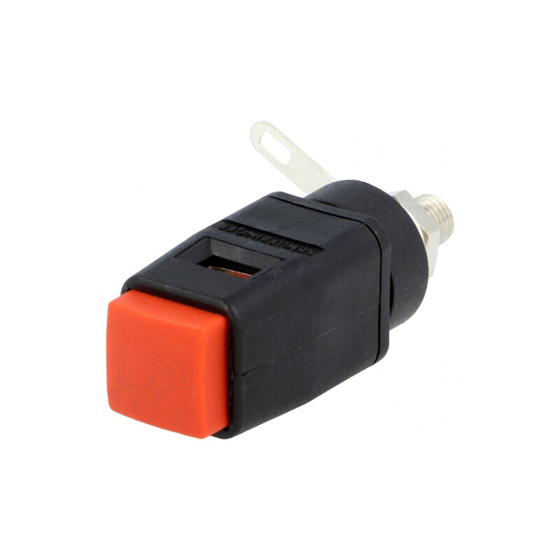 Clemă de laborator roșie 70VDC 16A nichel 33VAC | Electronic-mag.ro | Componente Electronice