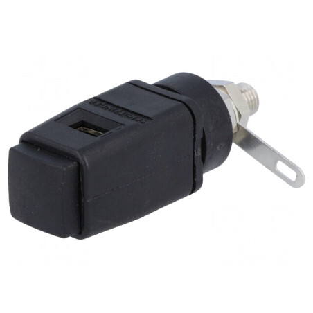 Clemă de laborator neagră 70VDC 16A nichel 33VAC | Electronic-mag.ro | Componente Electronice