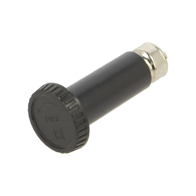Adaptor Siguranțe Cilindrice 10A Negru 500VAC | Electronic-mag.ro | Componente Electronice