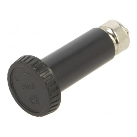 Adaptor Siguranțe Cilindrice 10A Negru 500VAC | Electronic-mag.ro | Componente Electronice