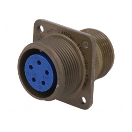 Conector circular 16S 97 din aluminiu oliv | Electronic-mag.ro | Componente Electronice